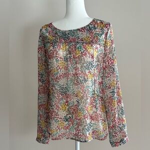 LOFT Multicolor Floral Blouse